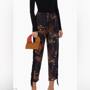 Farm Rio Leopard Print Fringe Pants